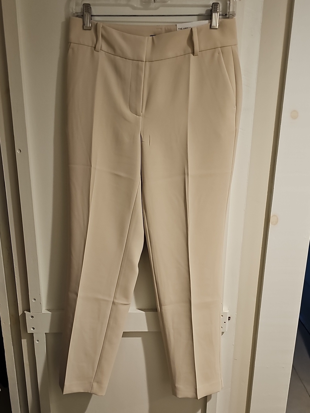 Ann Taylor Factory Cream Tailored Trousers